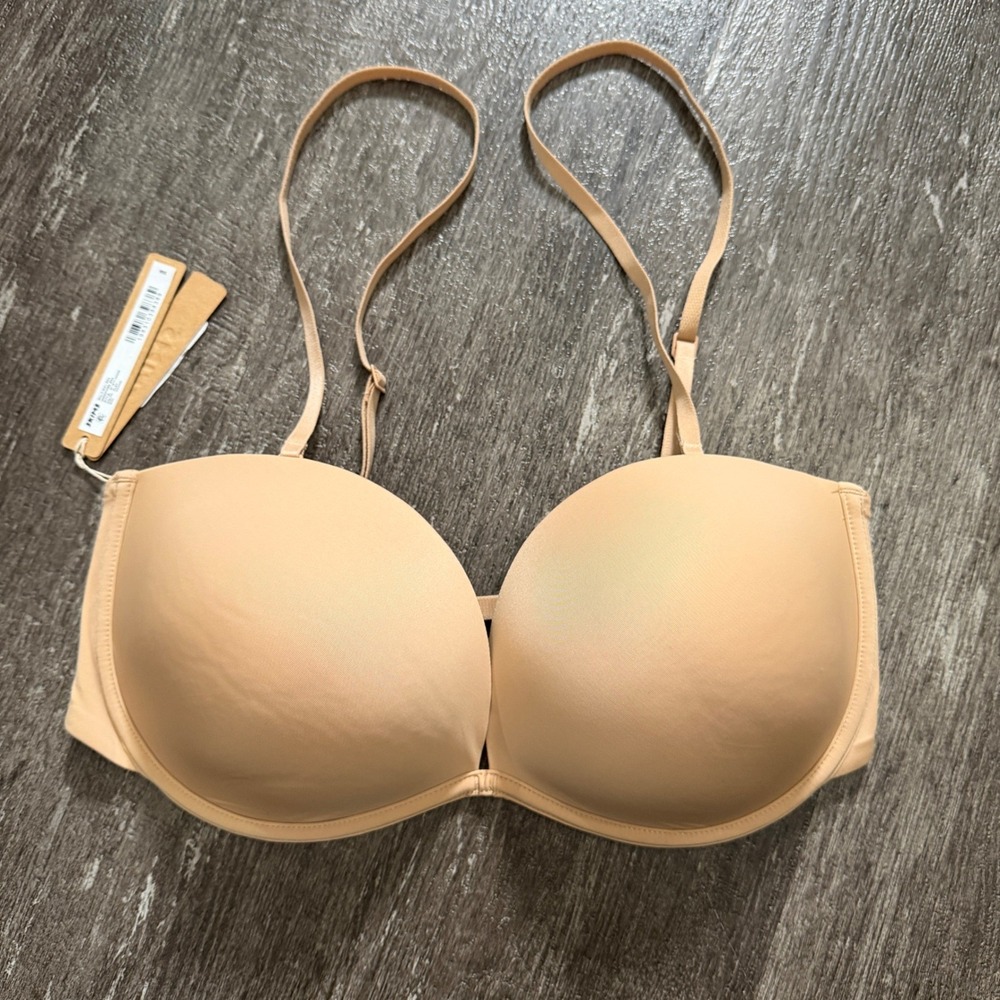 SKIMS Multi Way Bra Underwire Clay Nude 34DDDD Style STSTP5942W Strapless
